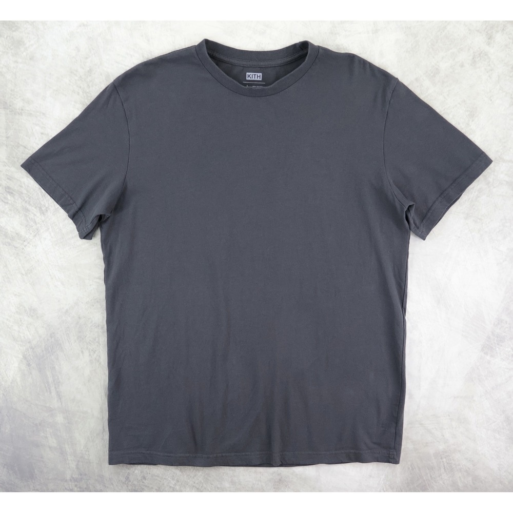 Kith T-Shirt Mens Large Dark Grey Short Sleeve Crewneck Cotton Streetwear Tee